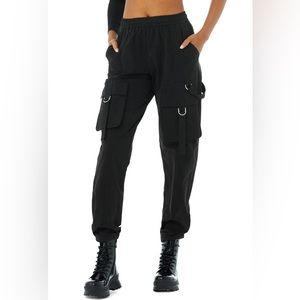 Alo Yoga Women's Black High-waist City Wise Cargo Pants Sz M